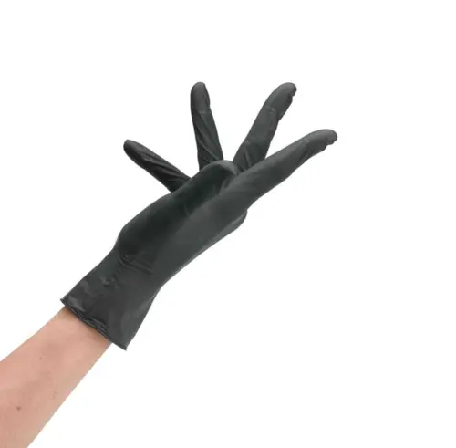 Sorte nitril handsker 100 stk - medium