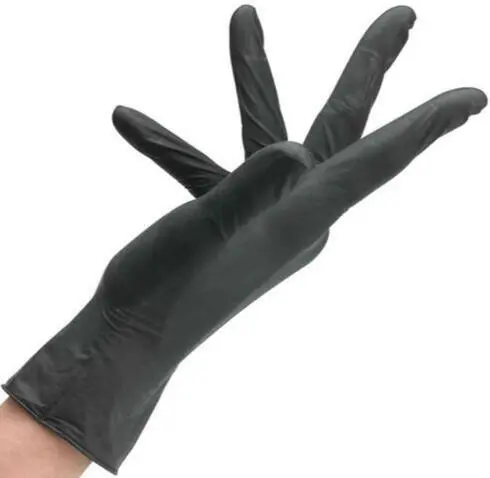 Sorte nitril handsker 100 stk. - large