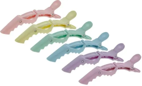 Macarons Shark Clips i pastelfarver (6 stk) - Efalock